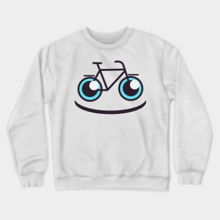 Bicycle Smile Funny Bike Cyclist Crewneck Sweatshirt